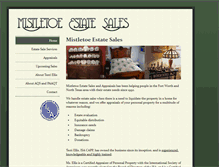 Tablet Screenshot of mistletoesales.net